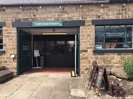 Entrance to craft shop and studio corridor